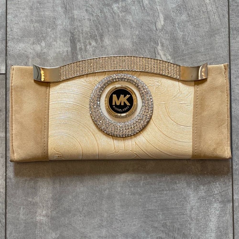 Fashion Inspired Gold/Rhinestone Clutch Bag - Picture 1 of 6